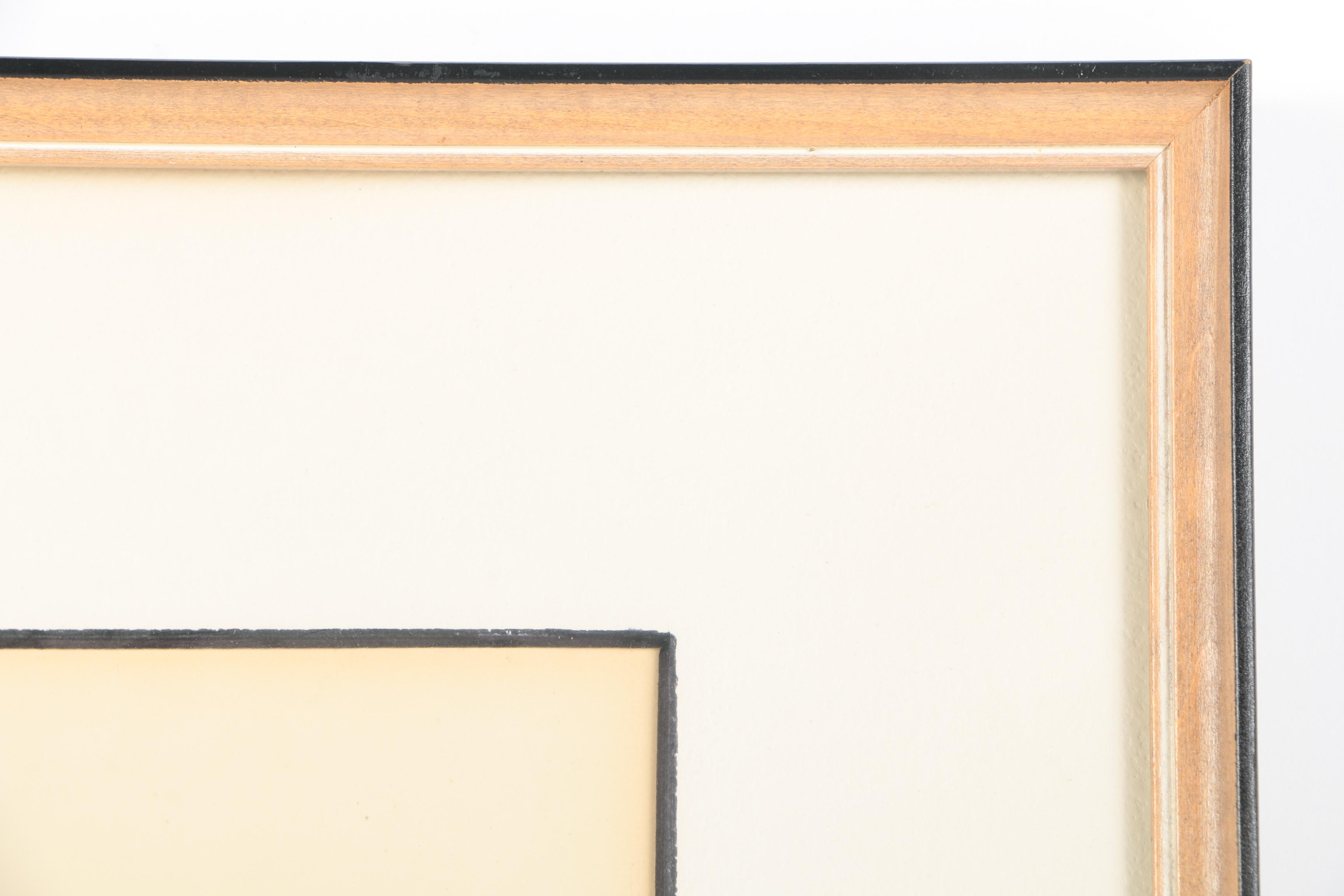 J.K. Ralston Signed Ink On Paper Drawing "Red Guide"