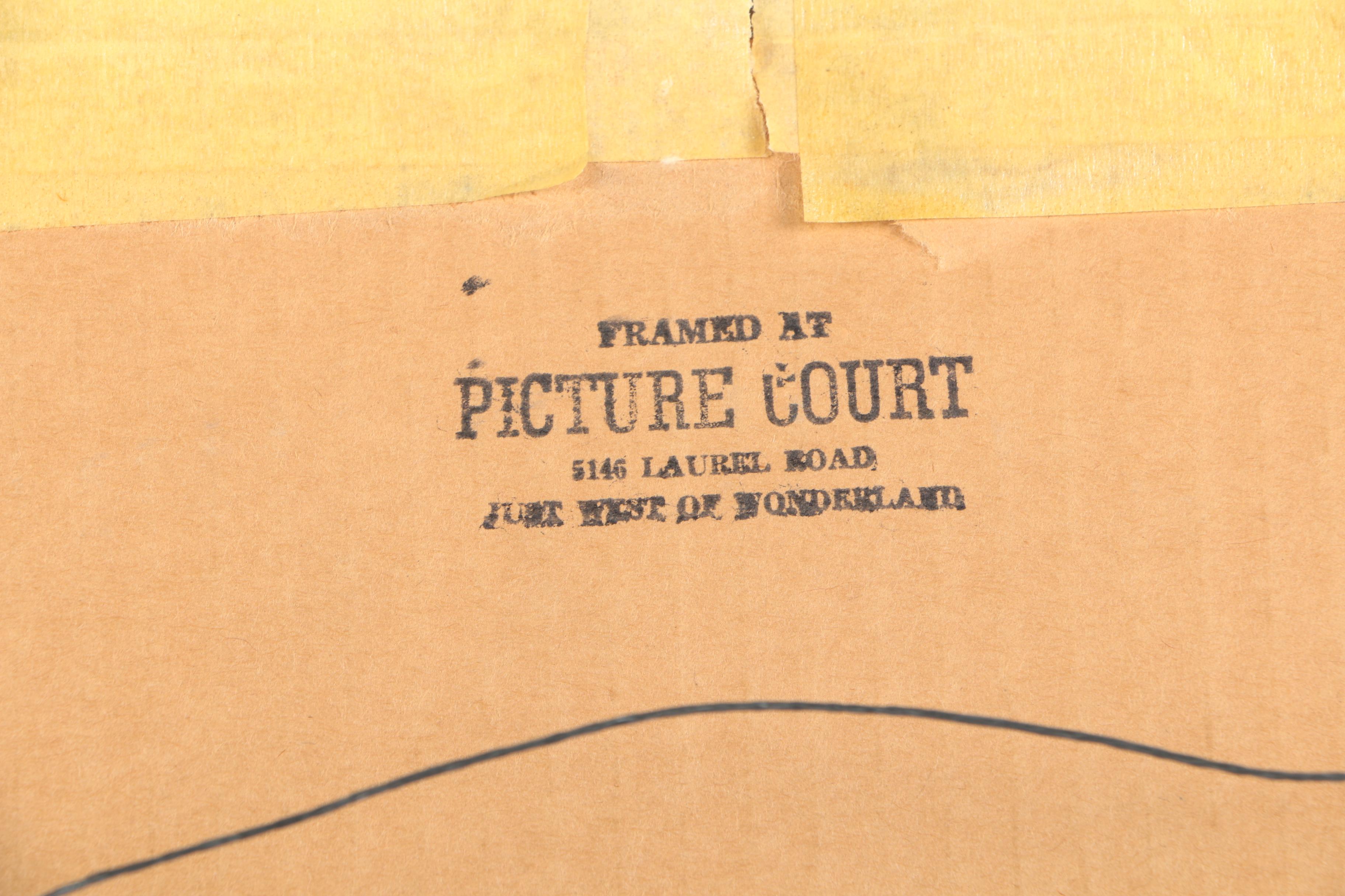 J.K. Ralston Signed Ink On Paper Drawing "Red Guide"