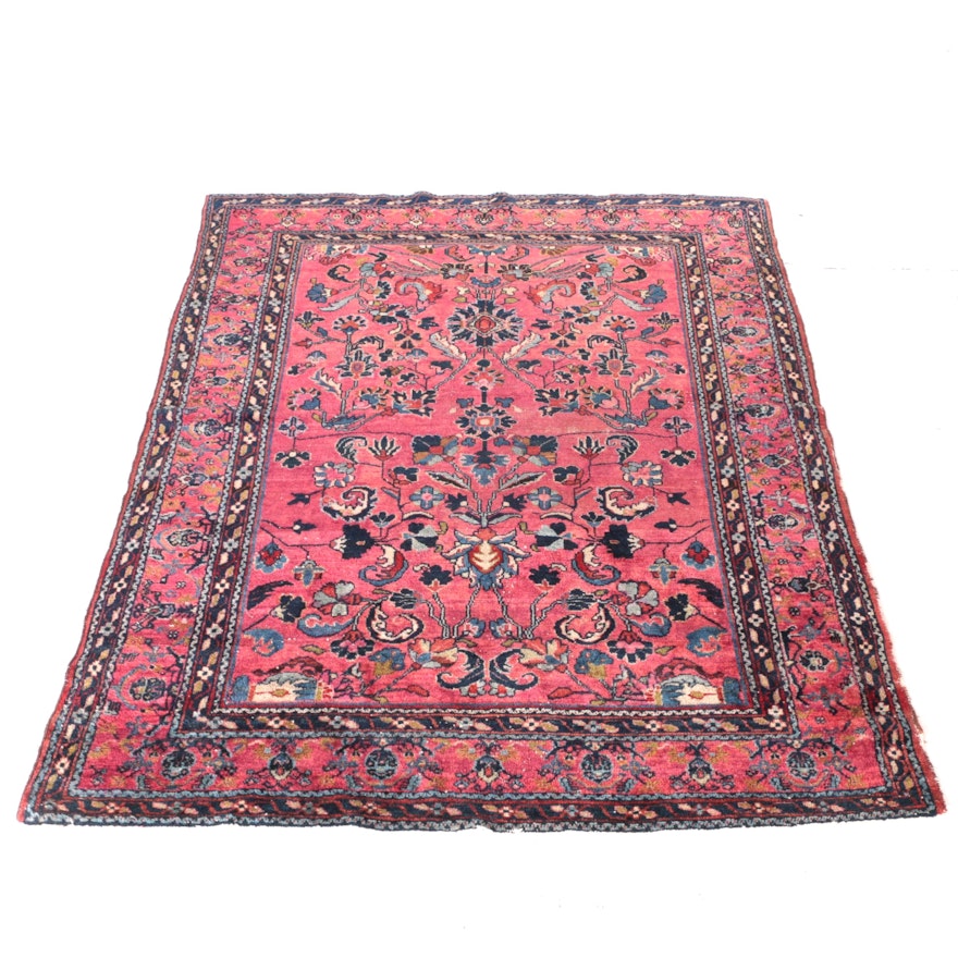 Semi-Antique Hand-Knotted Persian Arak Area Rug