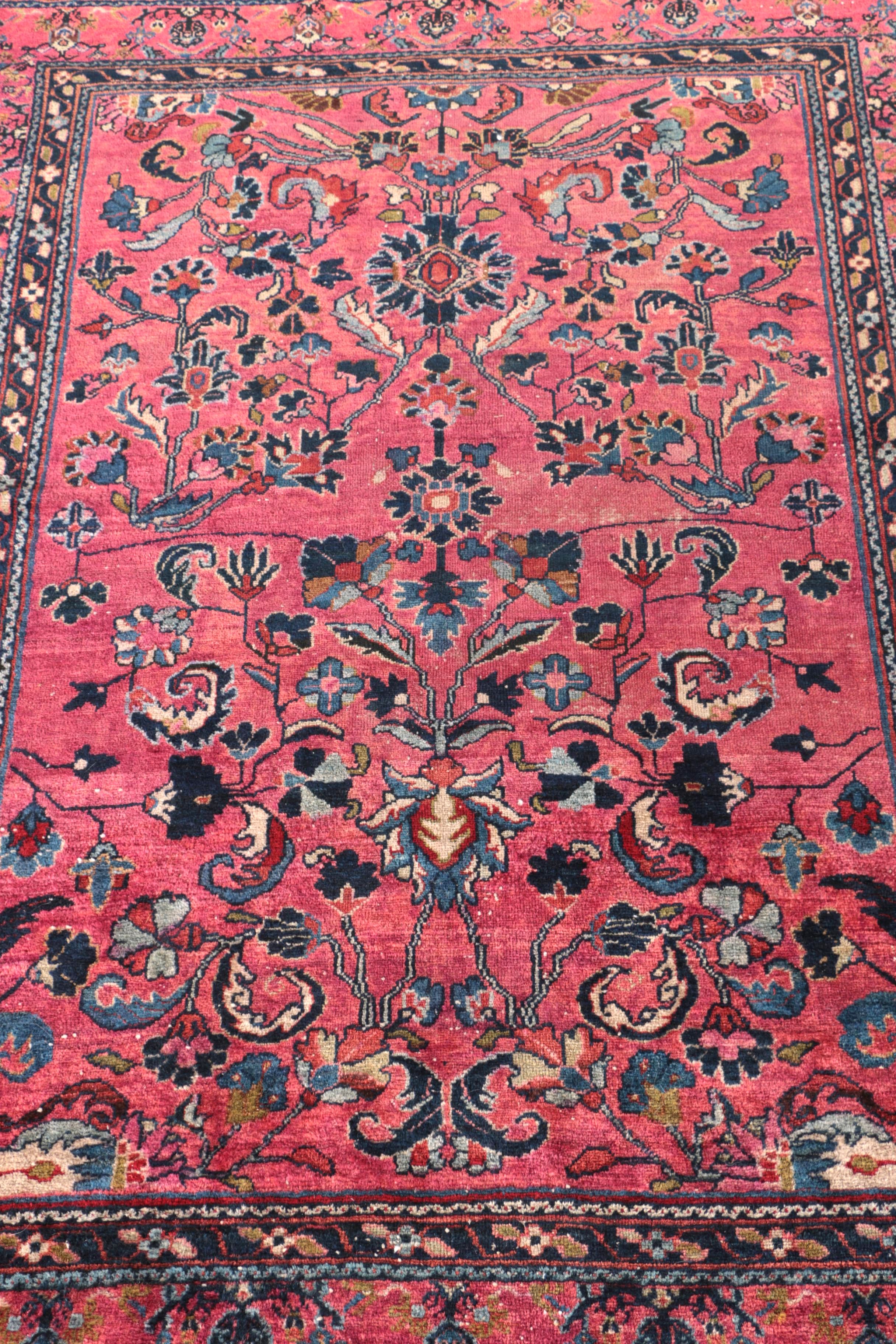 Semi-Antique Hand-Knotted Persian Arak Area Rug