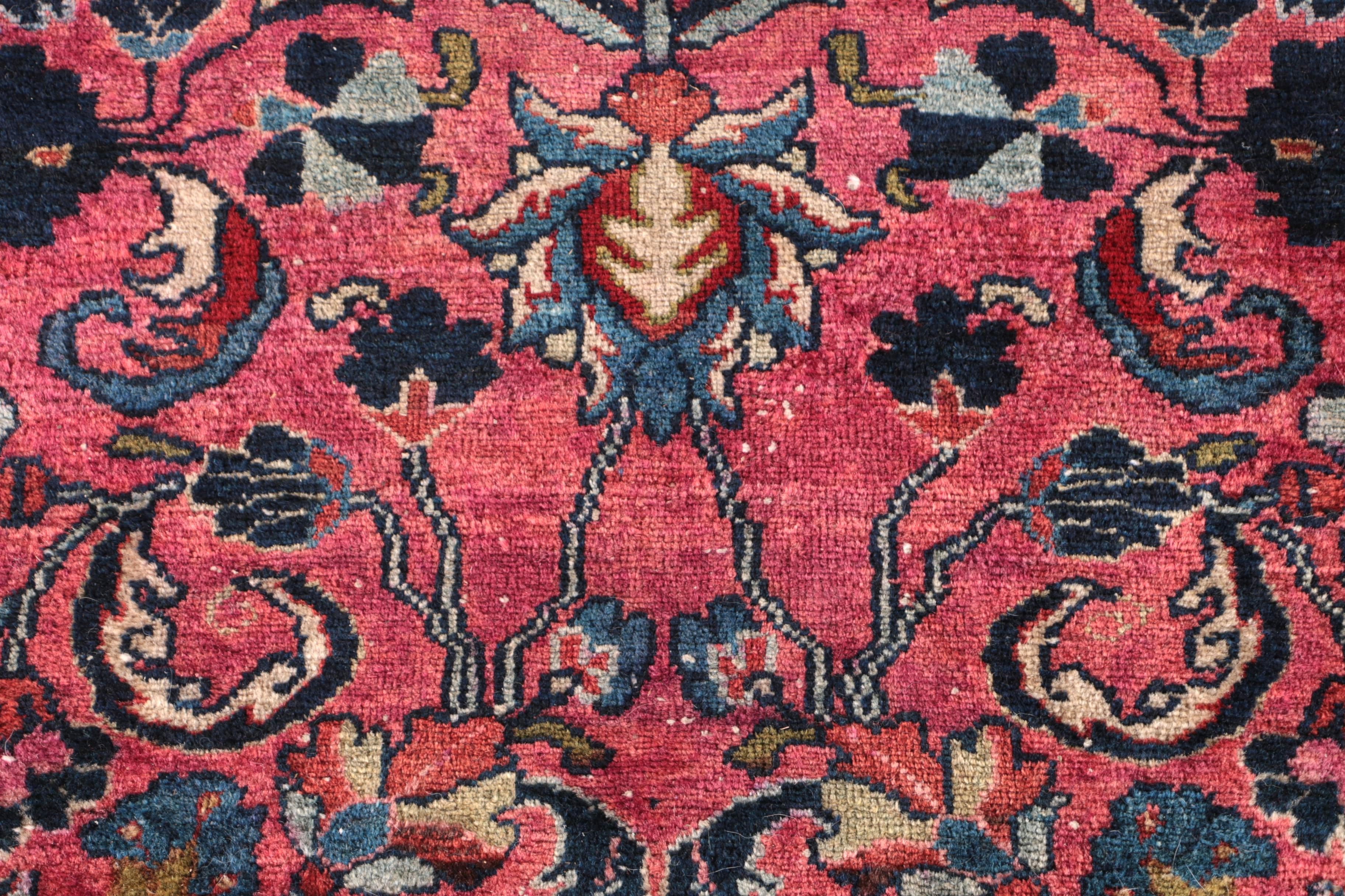 Semi-Antique Hand-Knotted Persian Arak Area Rug