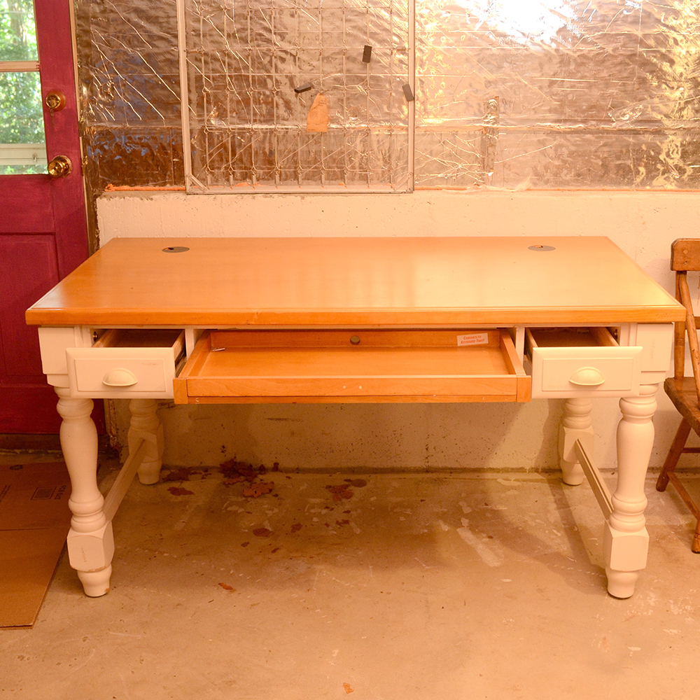 Martin Furniture Maple and Painted Wood Writing Desk