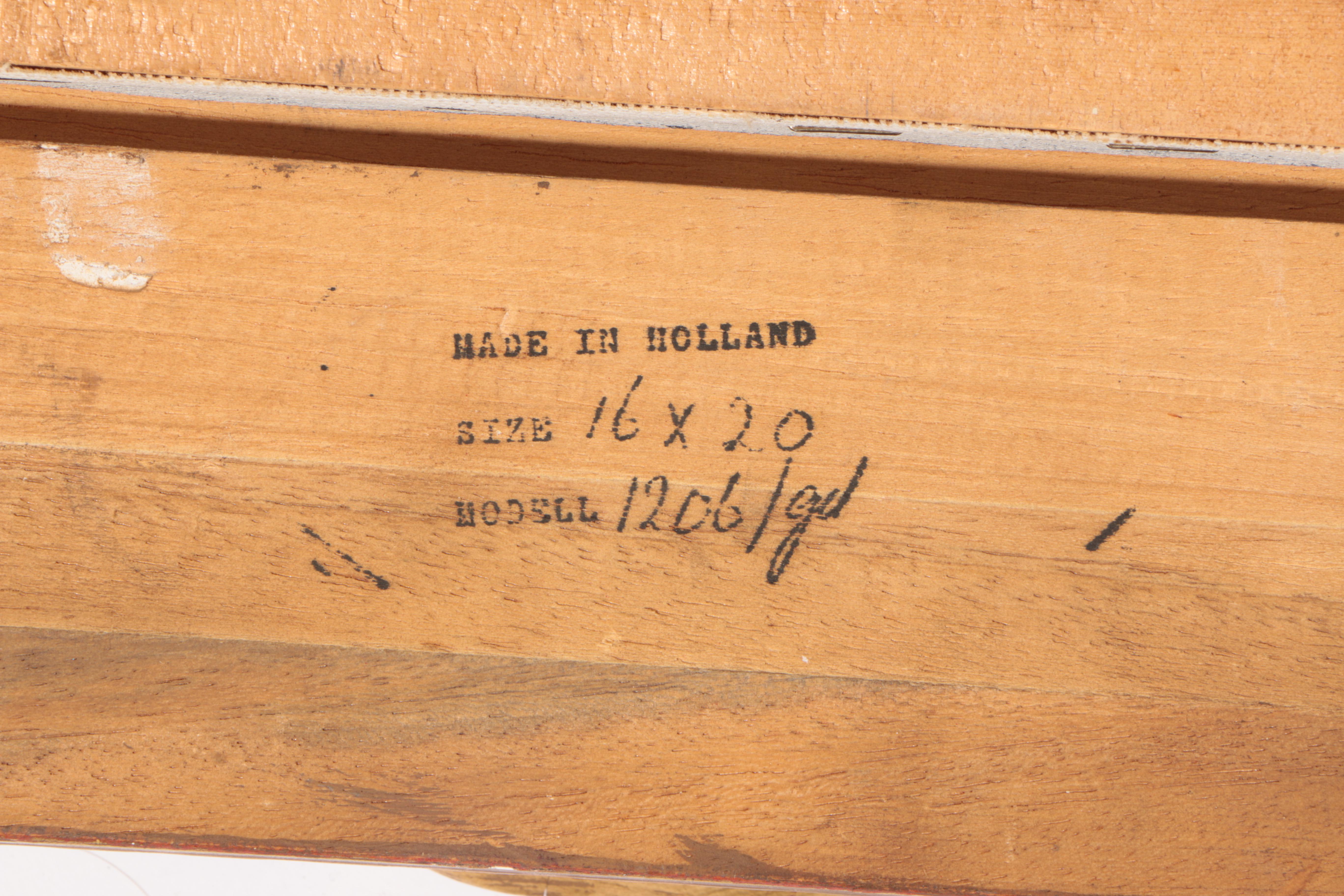 Remer Oil Painting on Canvas of Native American Campsite