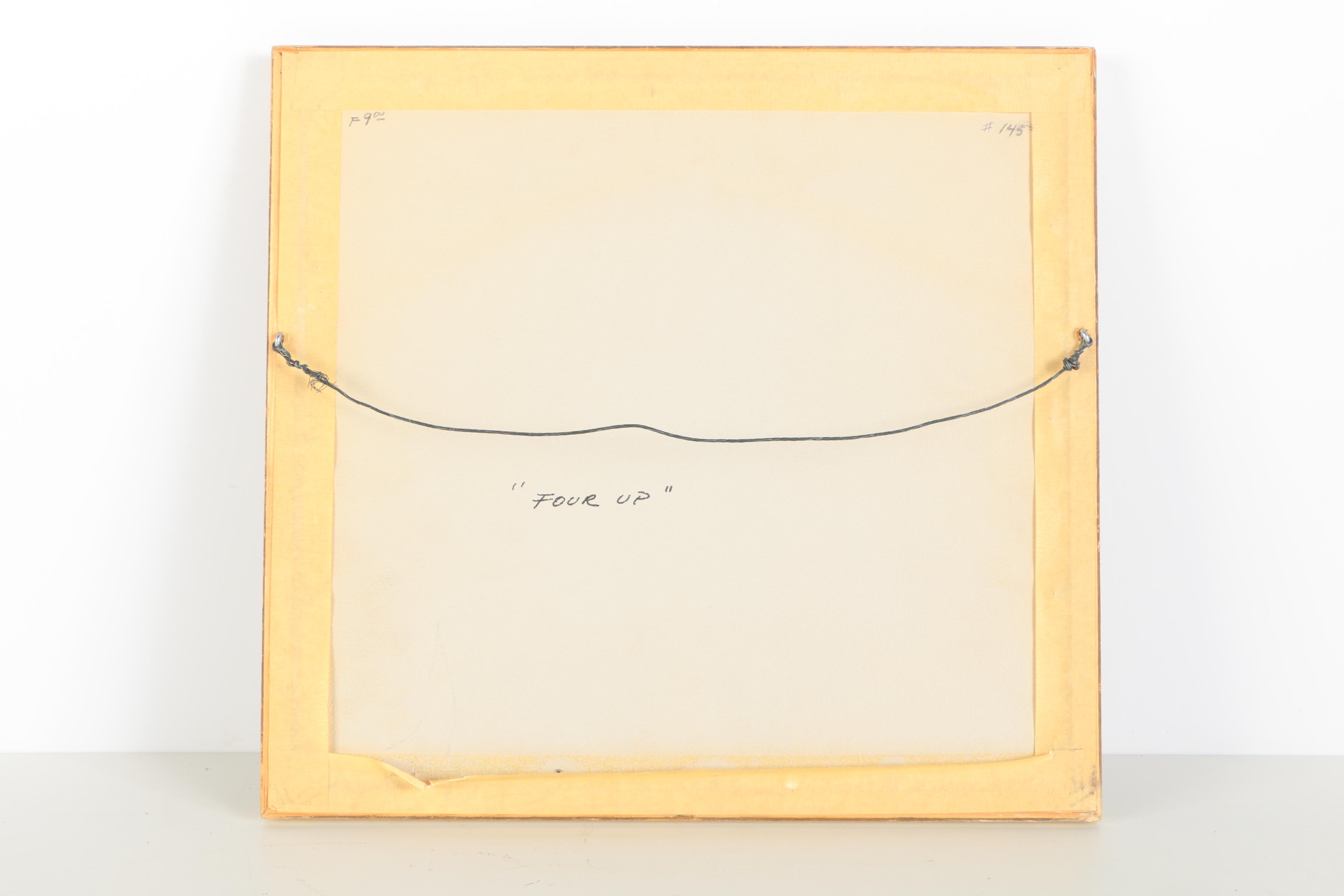 J.K. Ralston Signed Ink On Paper Drawing "Four Up"