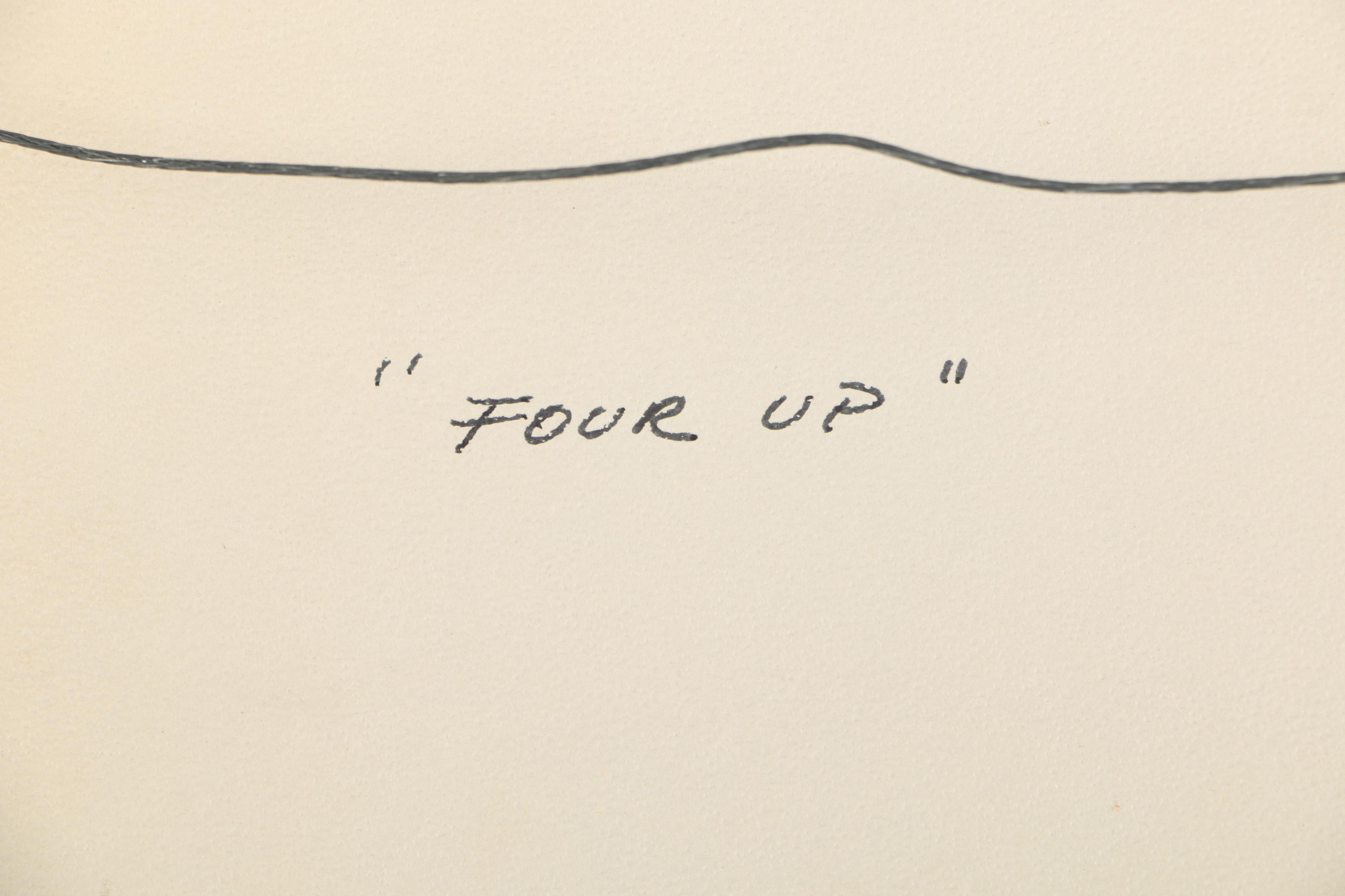 J.K. Ralston Signed Ink On Paper Drawing "Four Up"