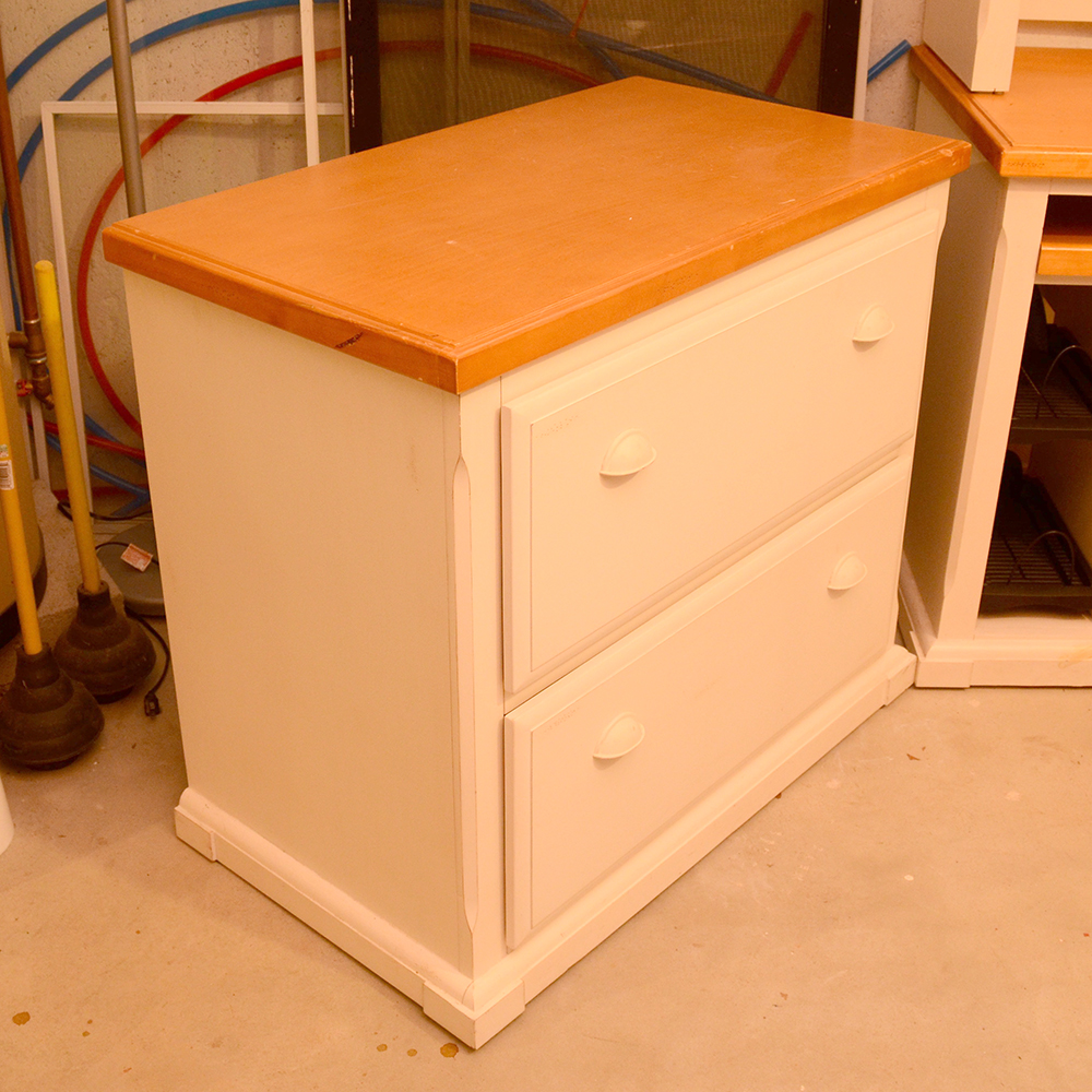 Martin Furniture Maple and Painted Wood Two Lateral File