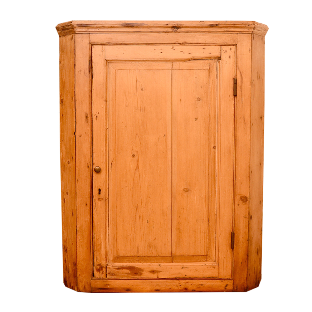 Antique Pine Corner Cabinet