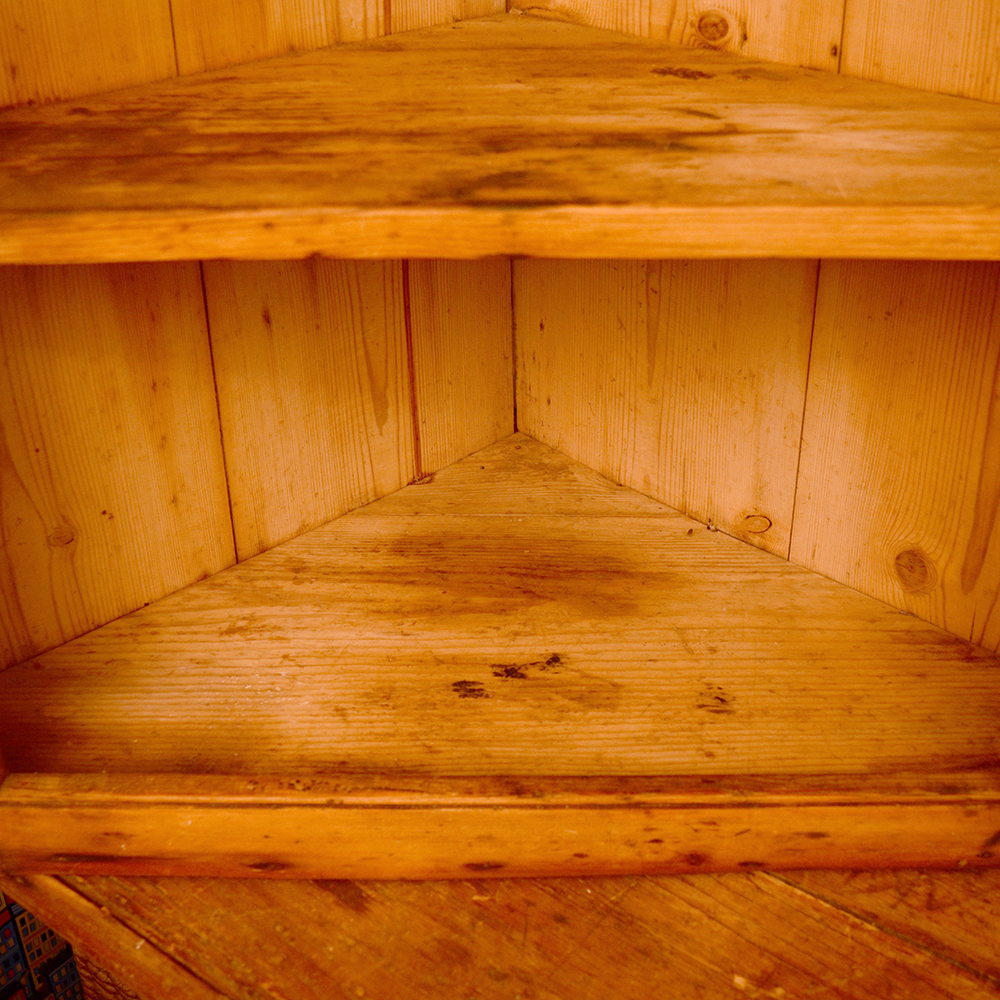 Antique Pine Corner Cabinet