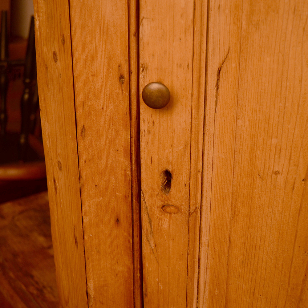 Antique Pine Corner Cabinet