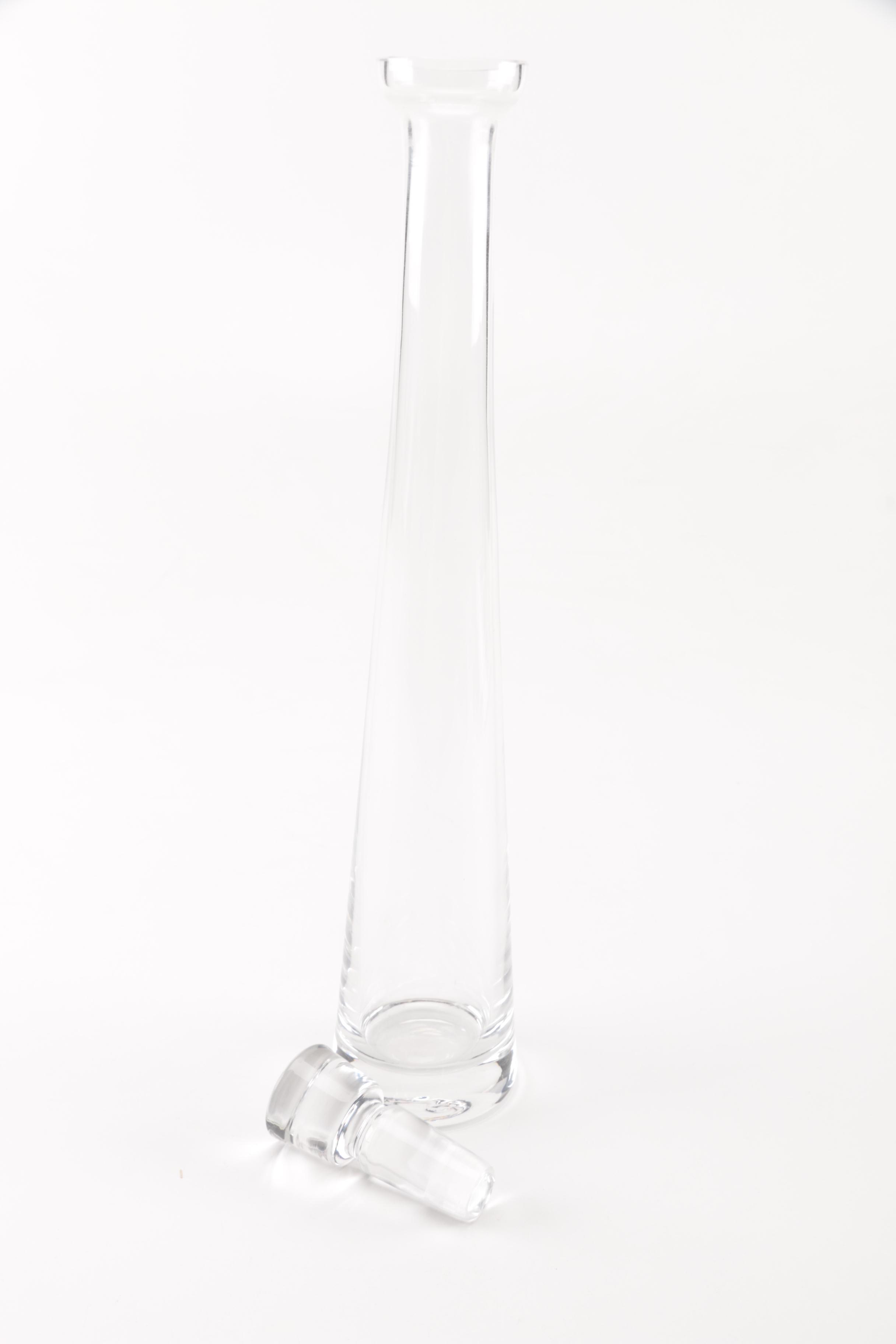 Contemporary Style Glass Decanter With Glasses