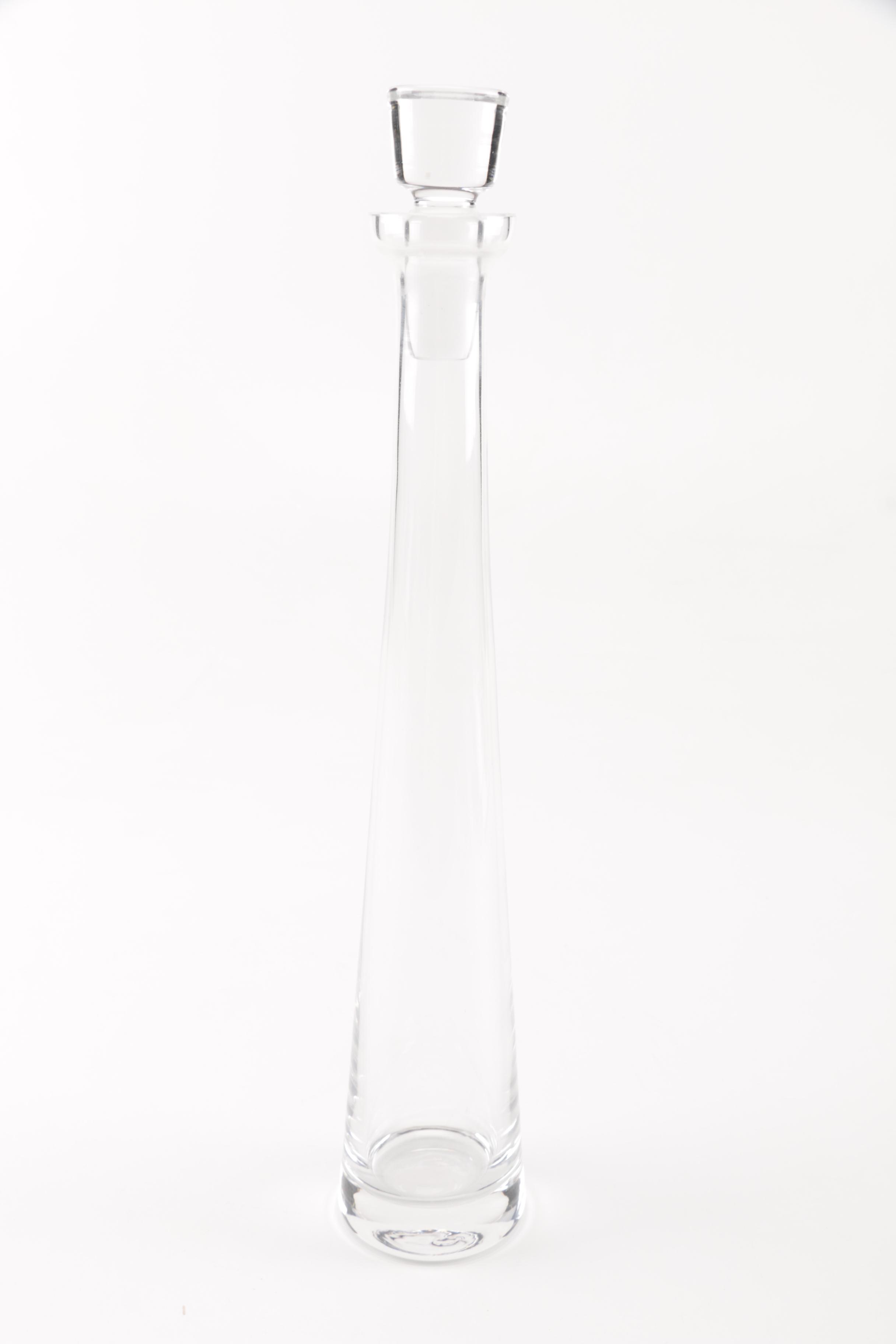 Contemporary Style Glass Decanter With Glasses