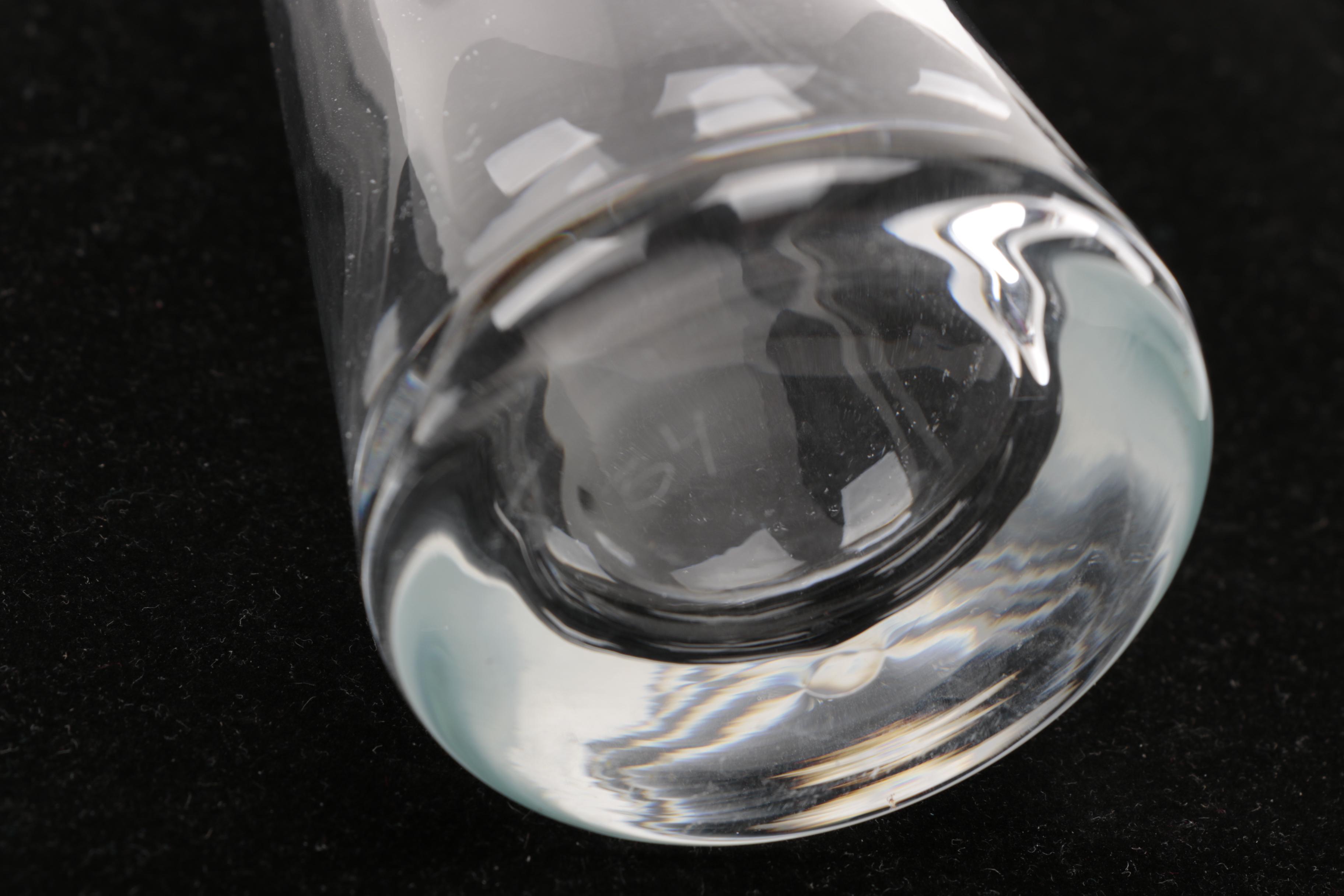 Contemporary Style Glass Decanter With Glasses