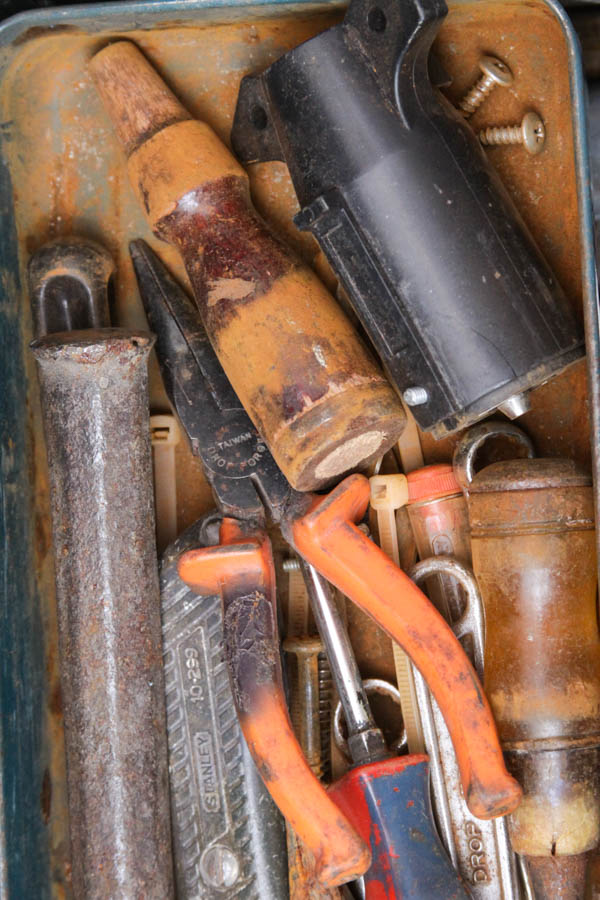 Toolbox with Tools and a Craftsman Drill