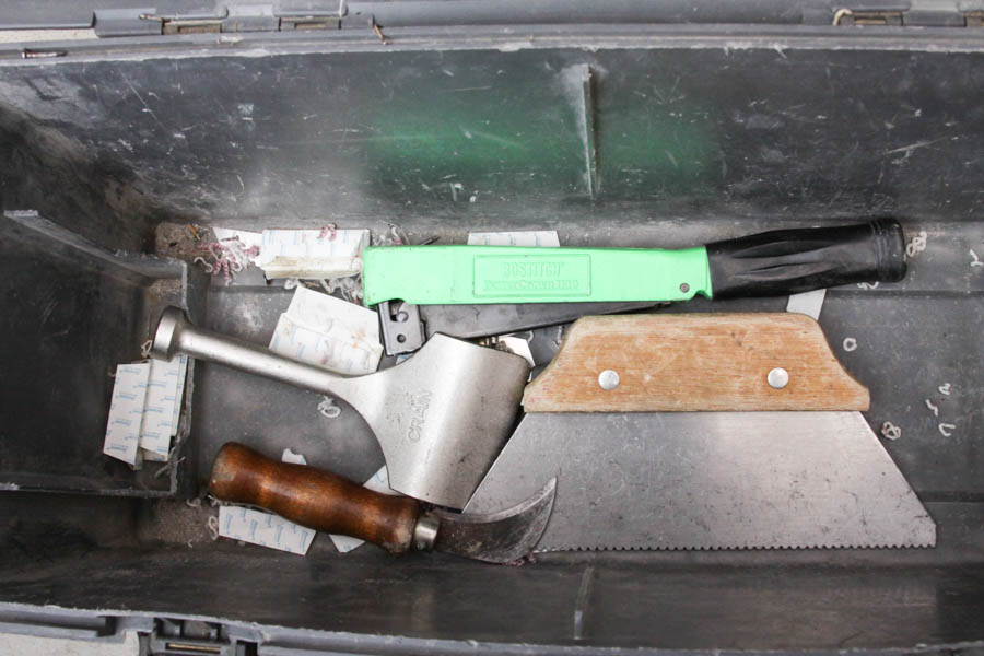 Flambeau Toolbox with Carpeting Tools
