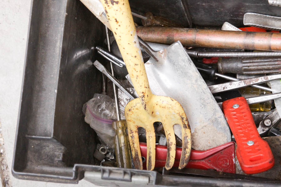 Rubbermaid Toolbox with Tools