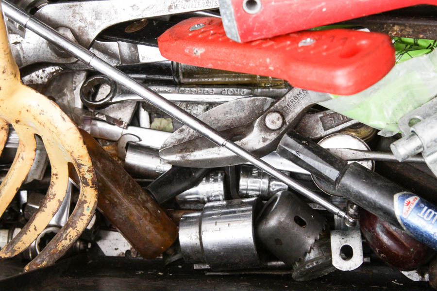 Rubbermaid Toolbox with Tools