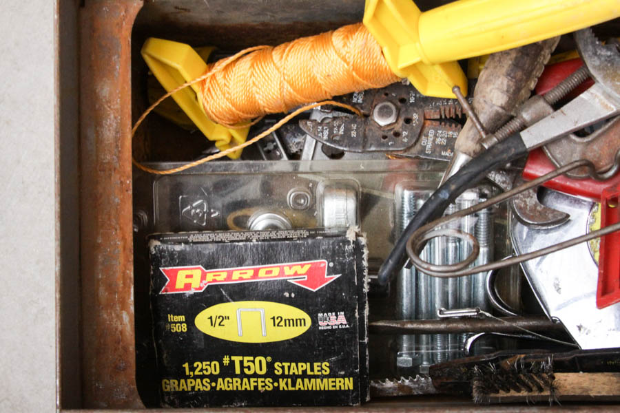 Two Metal Toolboxes with Tools