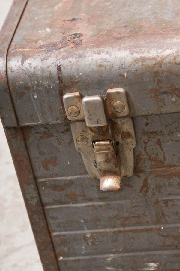 Two Metal Toolboxes with Tools
