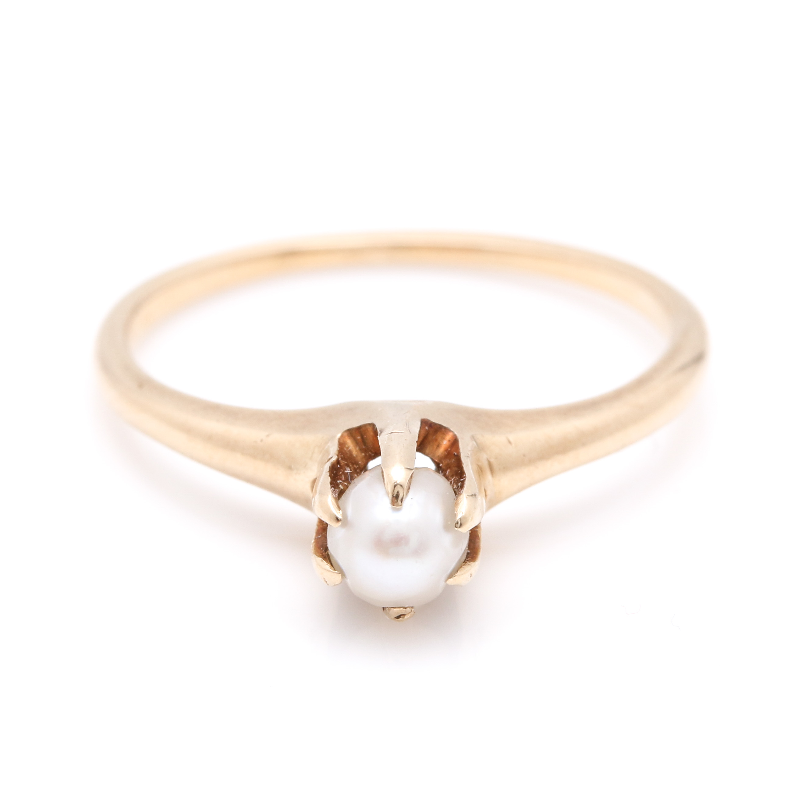 14K Yellow Gold Pearl Ring