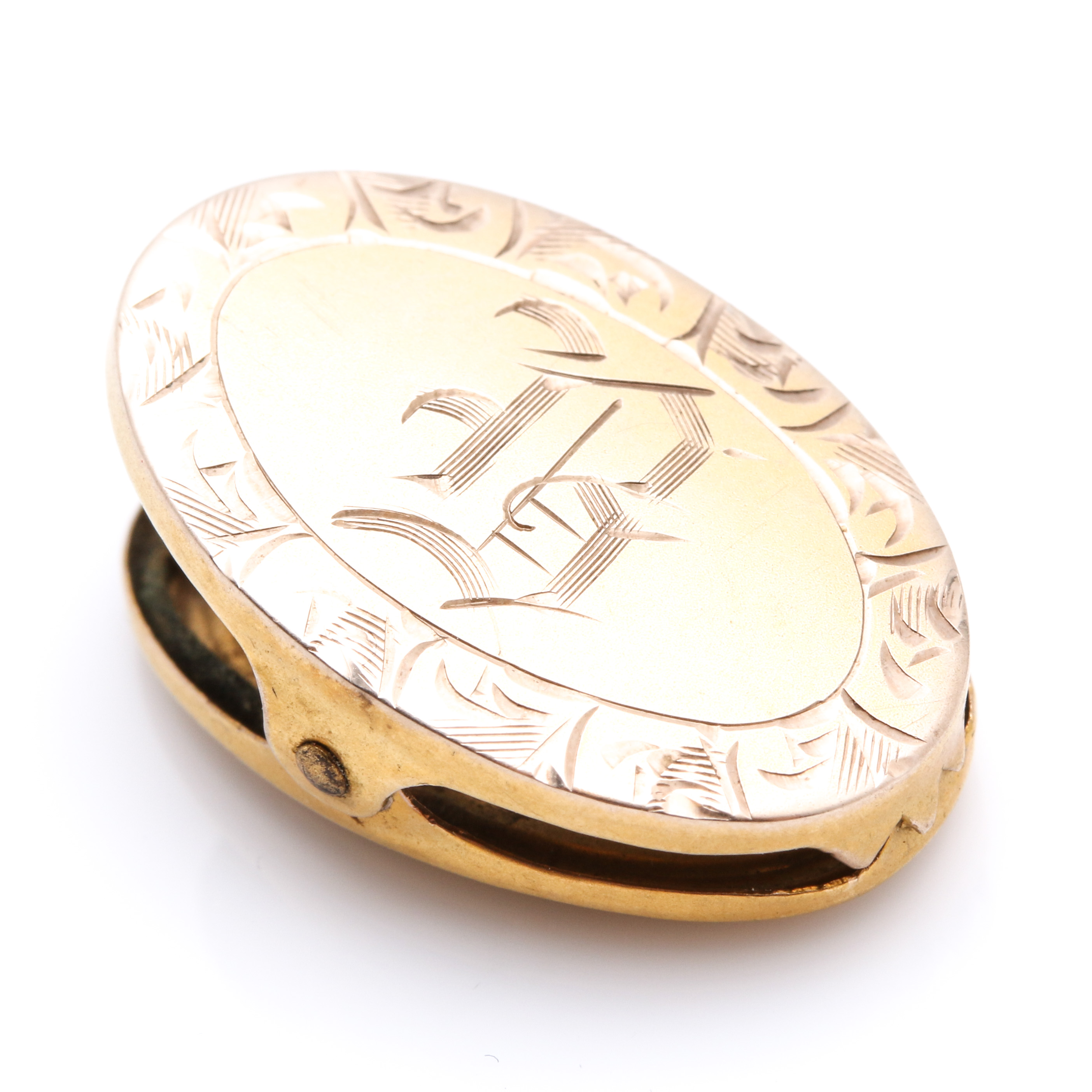10K Yellow Gold Clip and Diamond Ring
