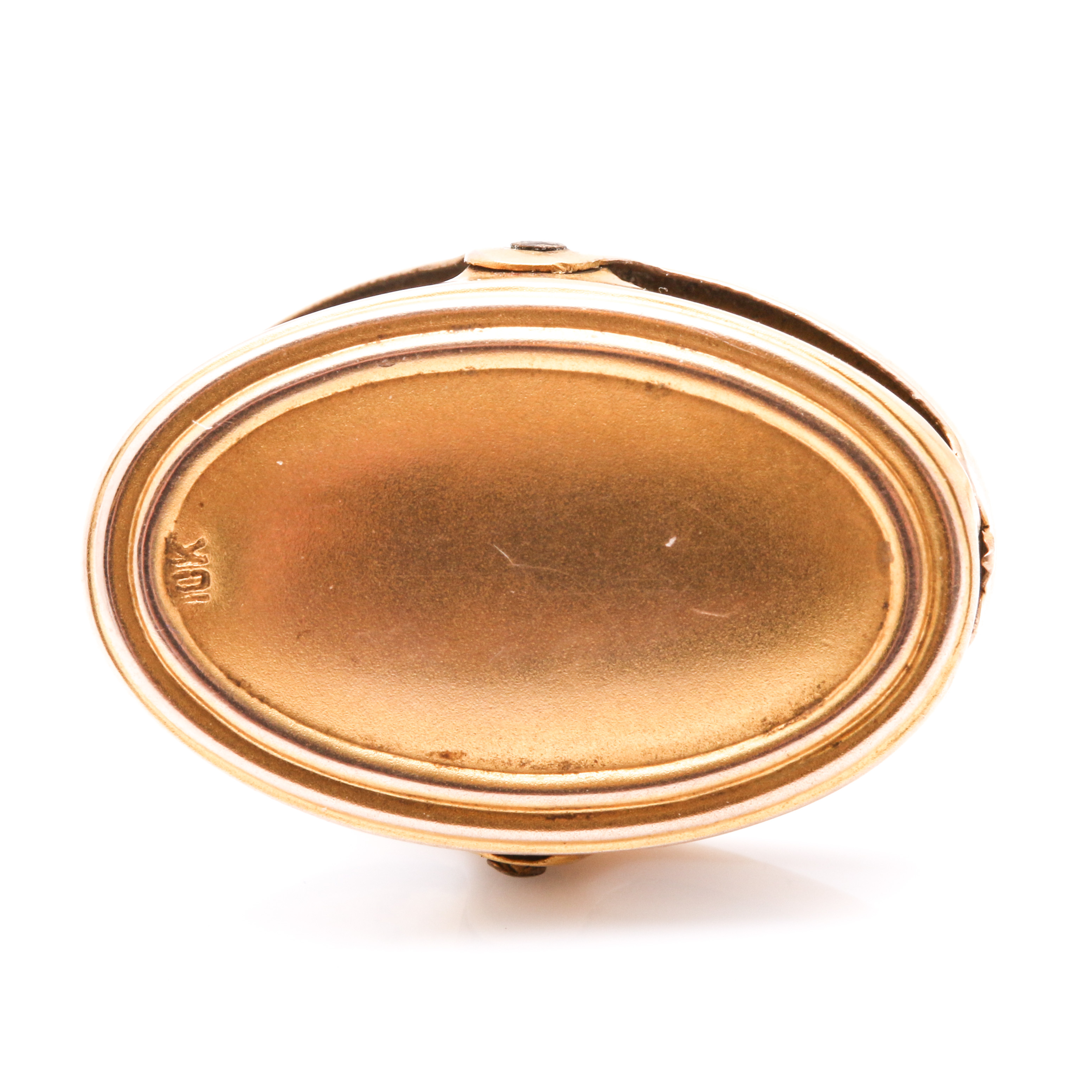 10K Yellow Gold Clip and Diamond Ring