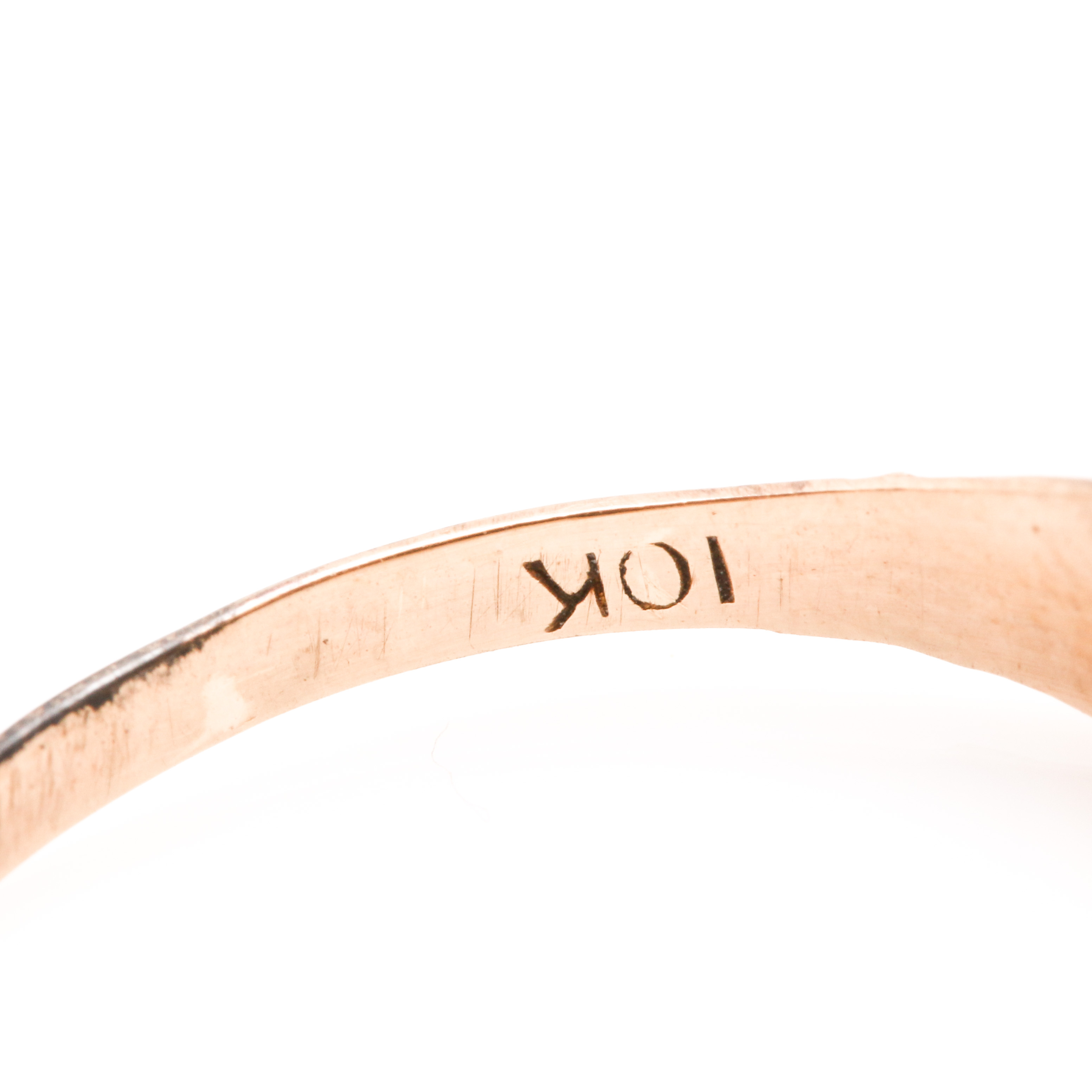 10K Yellow Gold Clip and Diamond Ring