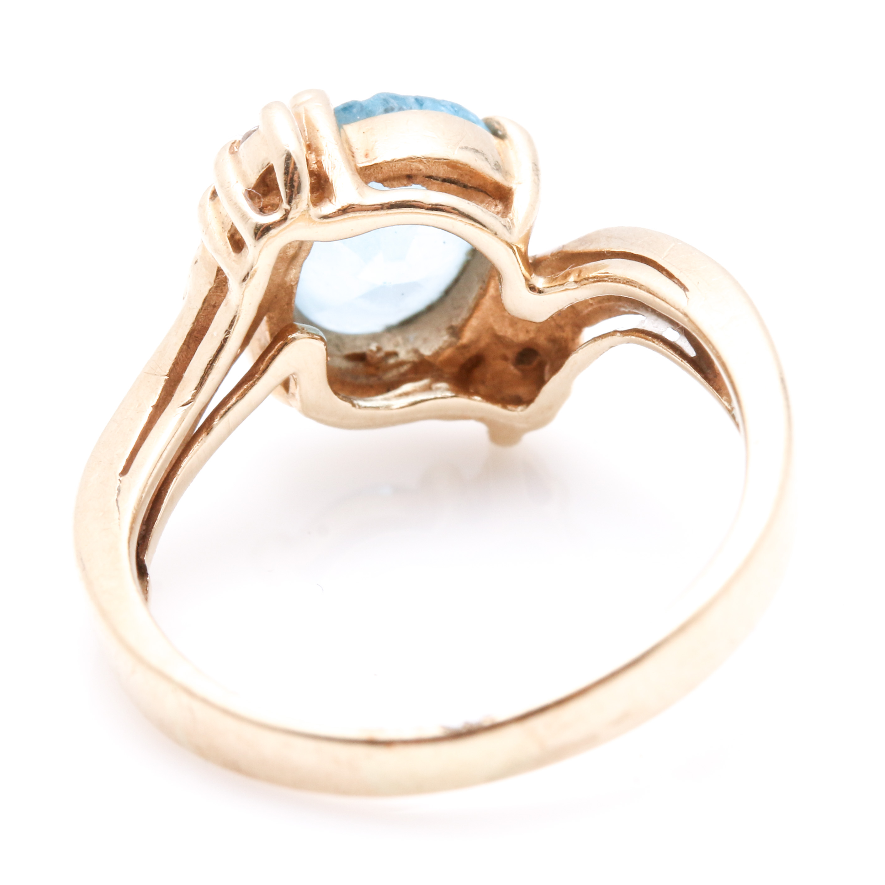 Assorted 14K Yellow Gold Diamond and Topaz Jewelry