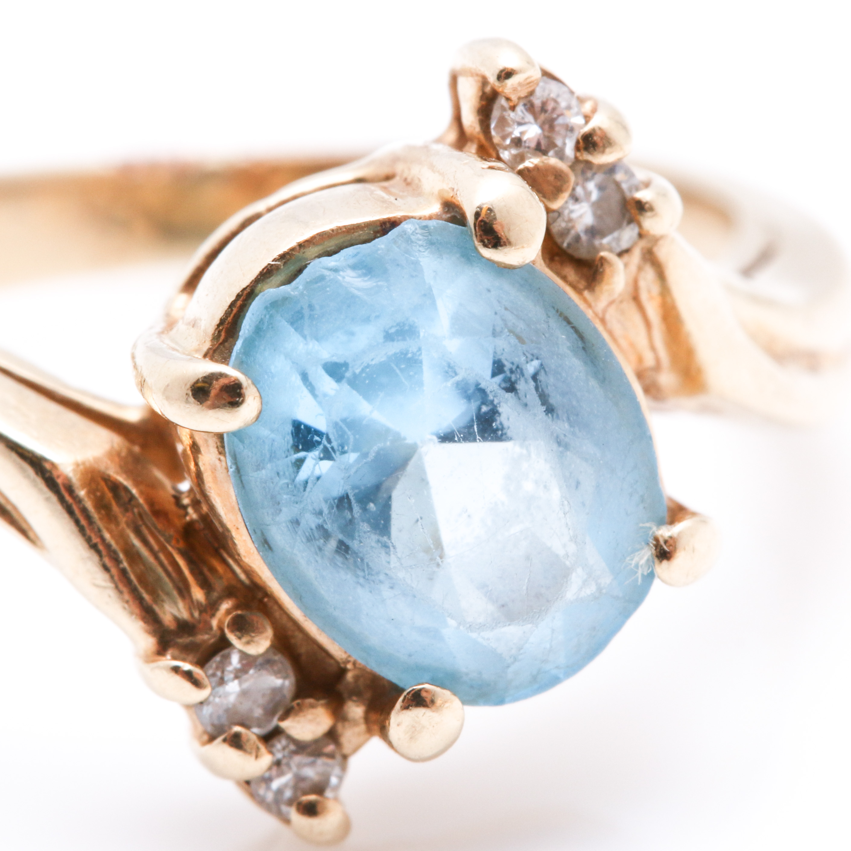Assorted 14K Yellow Gold Diamond and Topaz Jewelry