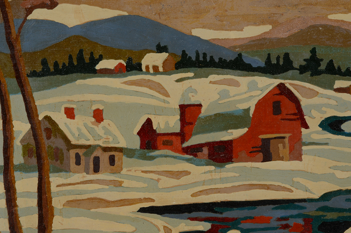 Original Mid-Century Color-By-Number Oil on Canvas Board