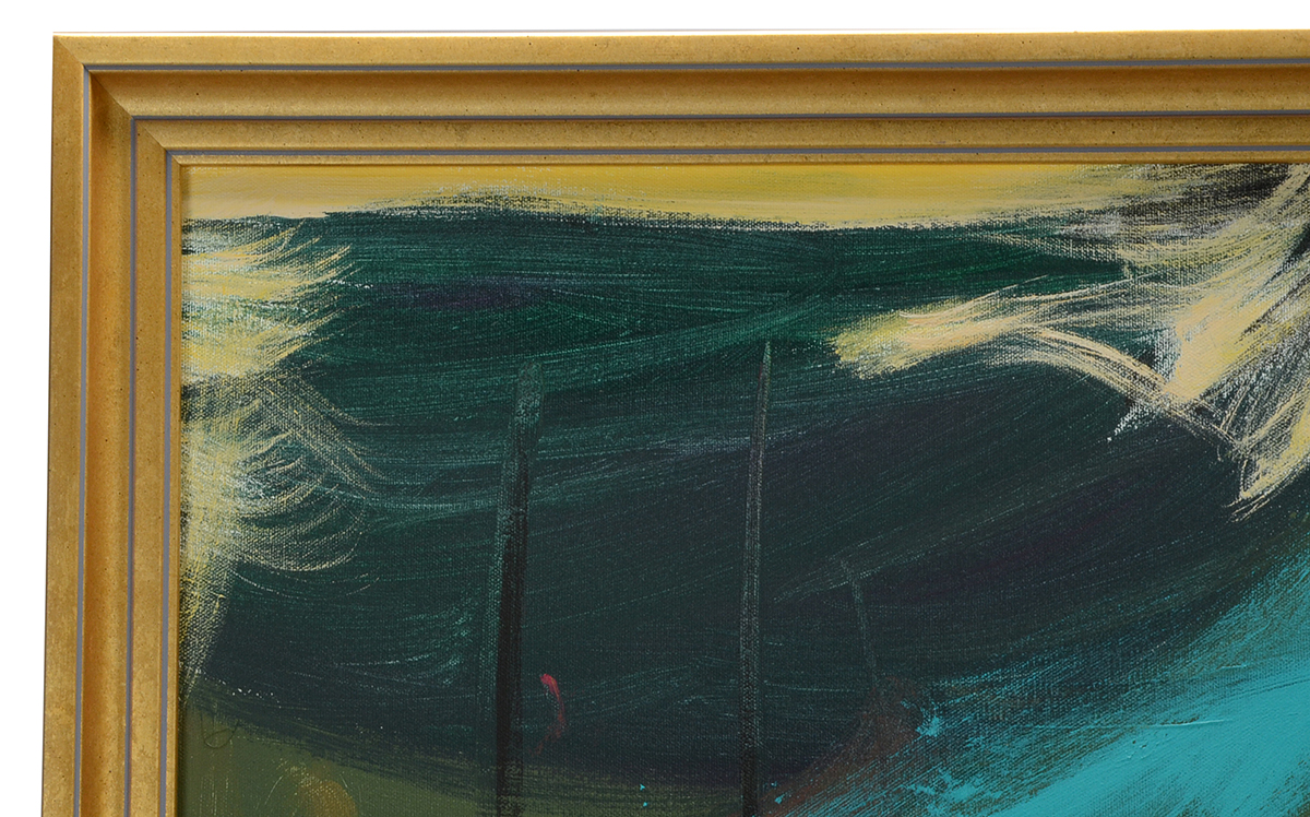 George Glass Original Large-Scale Abstract Acrylic on Canvas "The Winner's Circle"