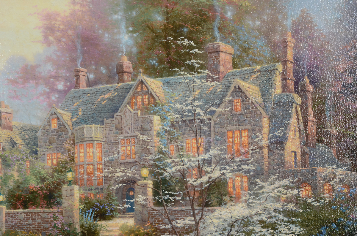 Thomas Kinkade Signed Limited Edition Hand-Embellished Offset Lithograph "Spring Gate III"