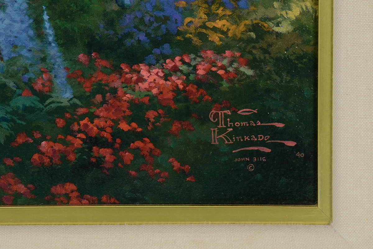 Thomas Kinkade Signed Limited Edition Hand-Embellished Offset Lithograph "Spring Gate III"