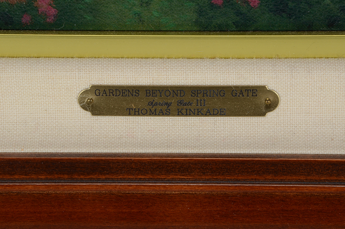 Thomas Kinkade Signed Limited Edition Hand-Embellished Offset Lithograph "Spring Gate III"