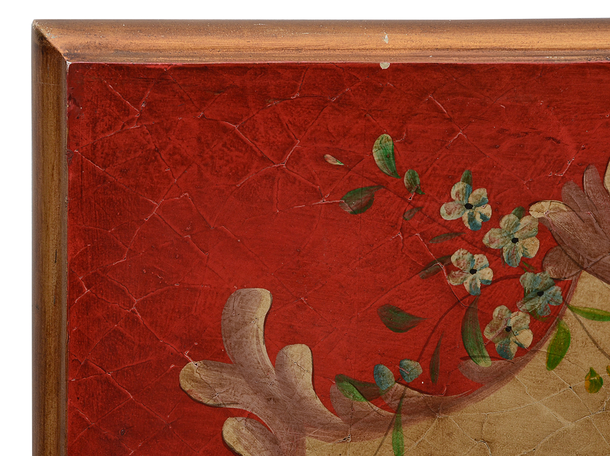 Two Decorative Contemporary Painted Floral Wall Panels