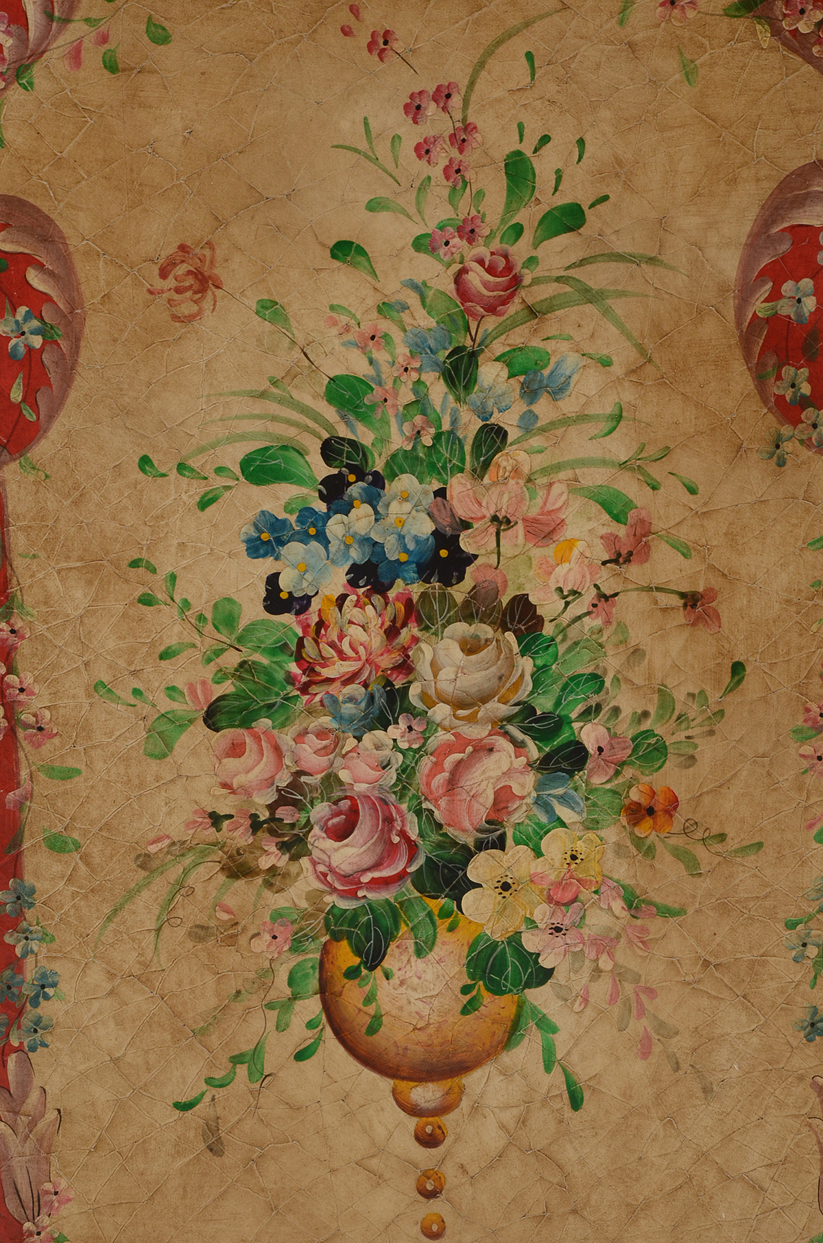 Two Decorative Contemporary Painted Floral Wall Panels