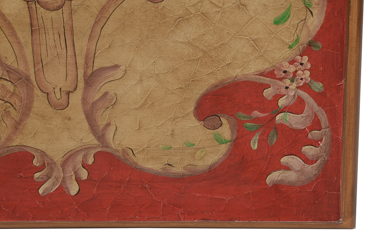 Two Decorative Contemporary Painted Floral Wall Panels