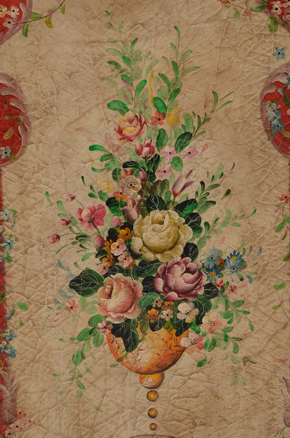 Two Decorative Contemporary Painted Floral Wall Panels