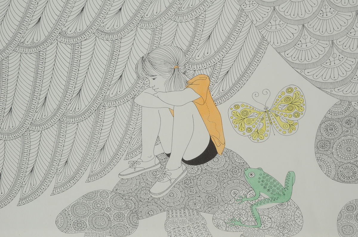 Ikki Matsumoto Signed Limited Edition Lithograph with Hand-Colored Details