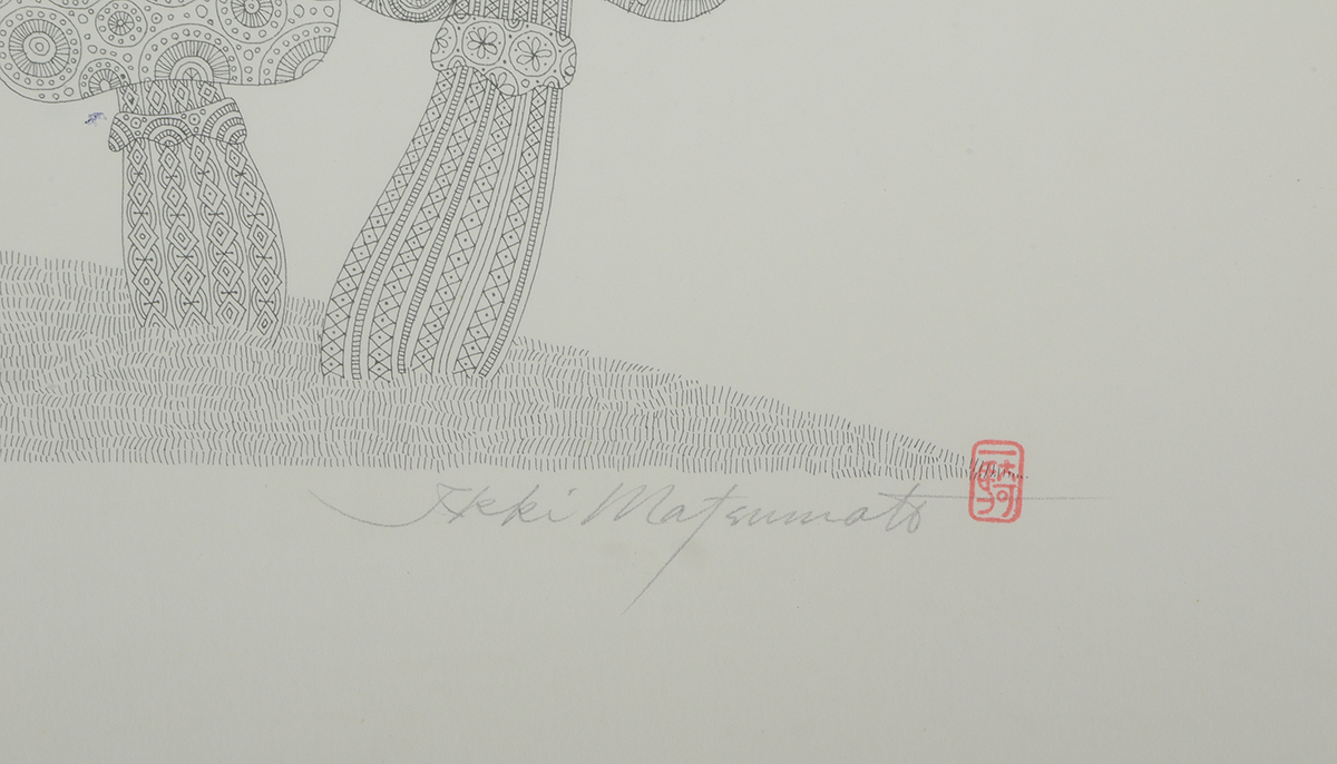 Ikki Matsumoto Signed Limited Edition Lithograph with Hand-Colored Details