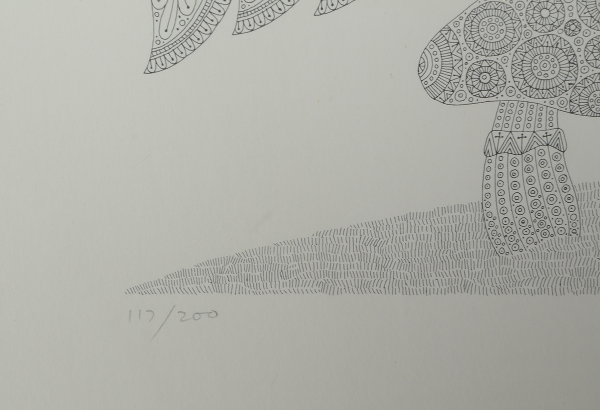 Ikki Matsumoto Signed Limited Edition Lithograph with Hand-Colored Details