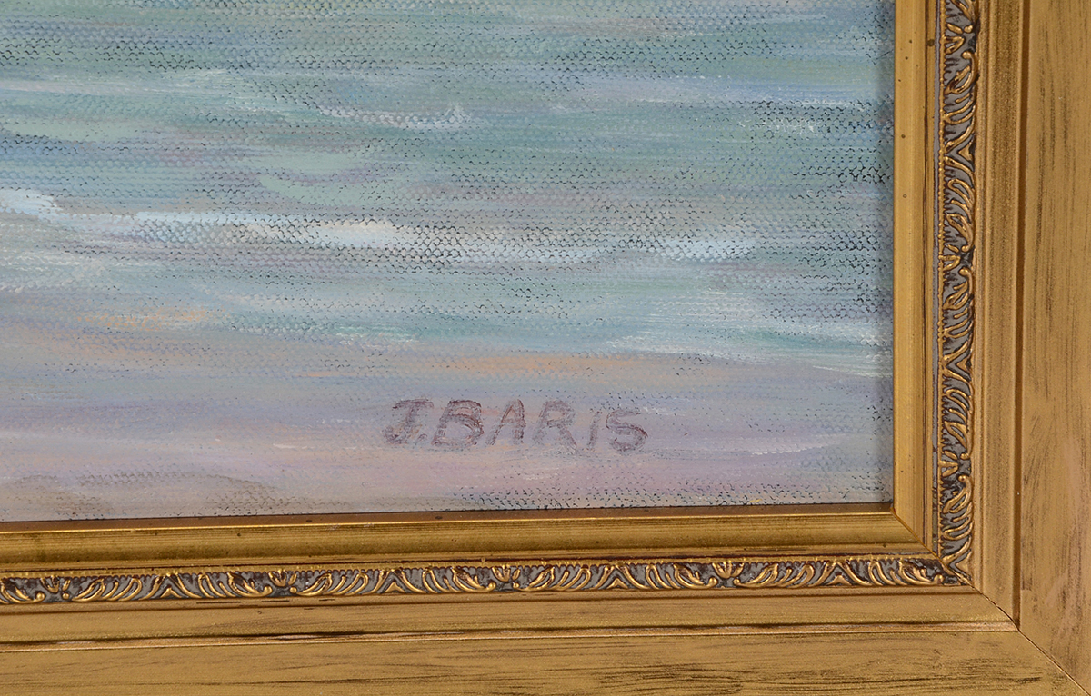 Joseph Baris Original Oil on Canvas "Fishing on Longboat Key"