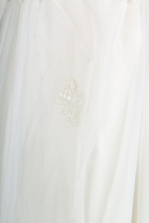 Vintage White Eyelet Smocked Wedding Dress