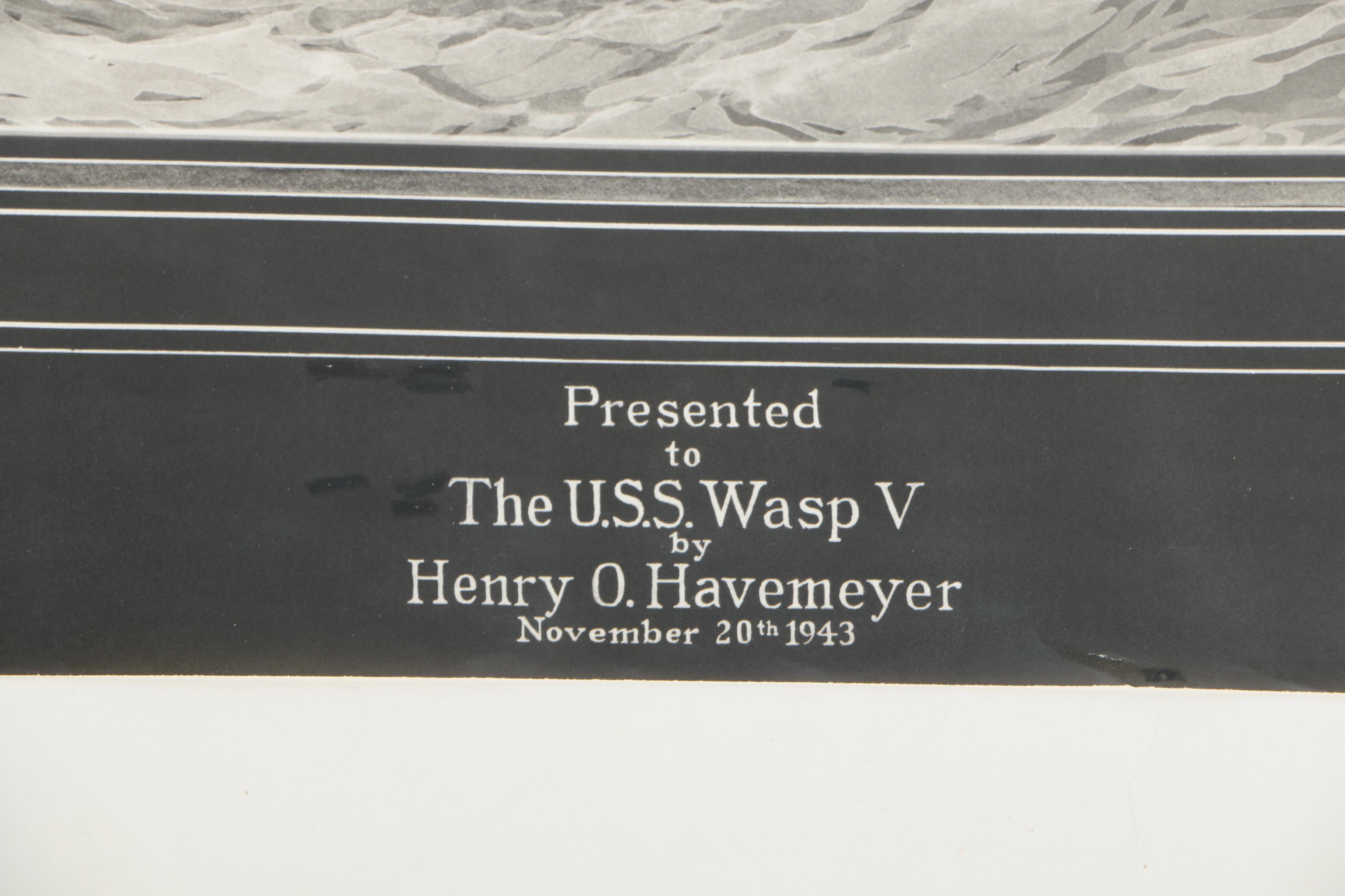 Lithographs After Worden Wood "Action Between the U.S.S. Wasp and the H.M.S. Frolic"