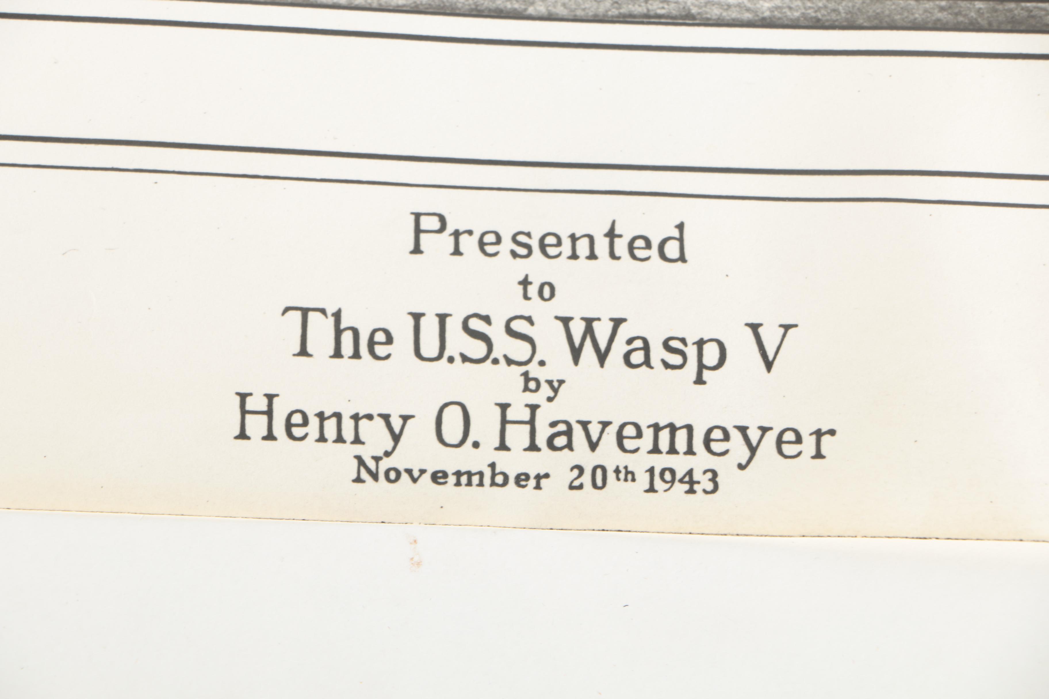 Lithographs After Worden Wood "Action Between the U.S.S. Wasp and the H.M.S. Frolic"