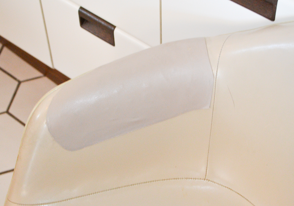 Three Mid Century Modern Tan Leather Shell Chairs