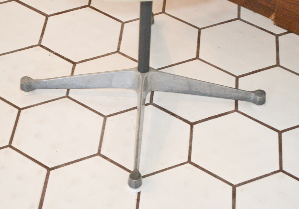 Three Mid Century Modern Tan Leather Shell Chairs