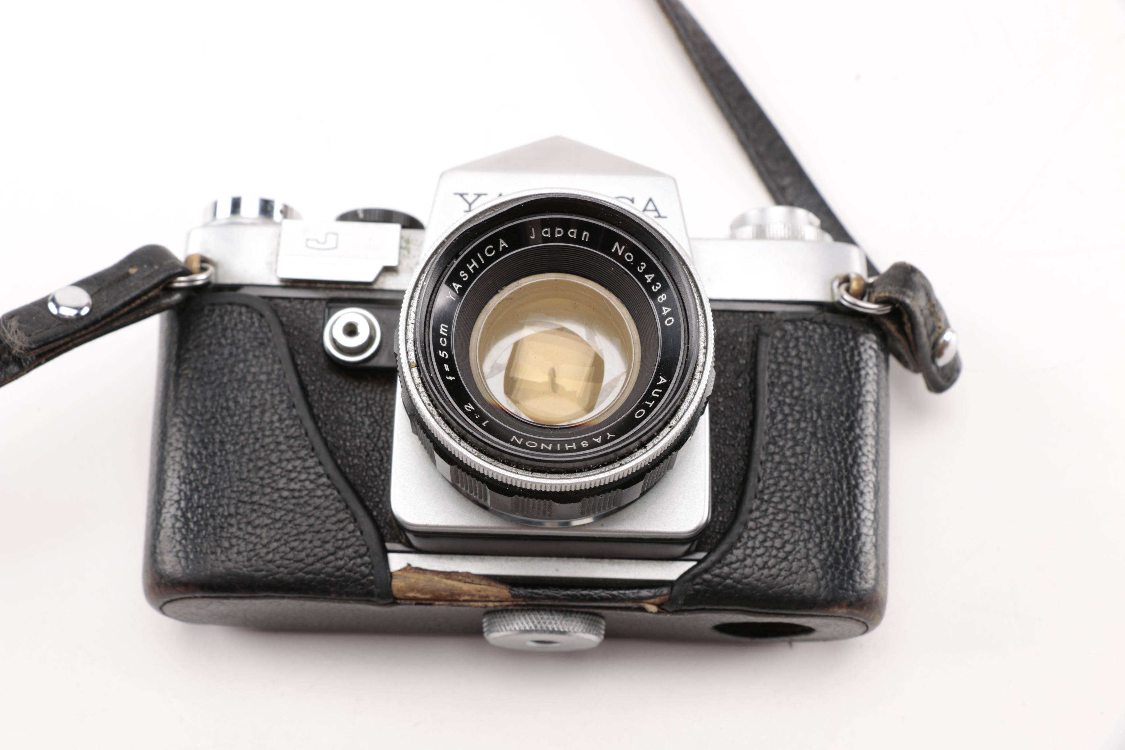 Vintage Yashica Penta J 35mm Camera, Lens, And Case