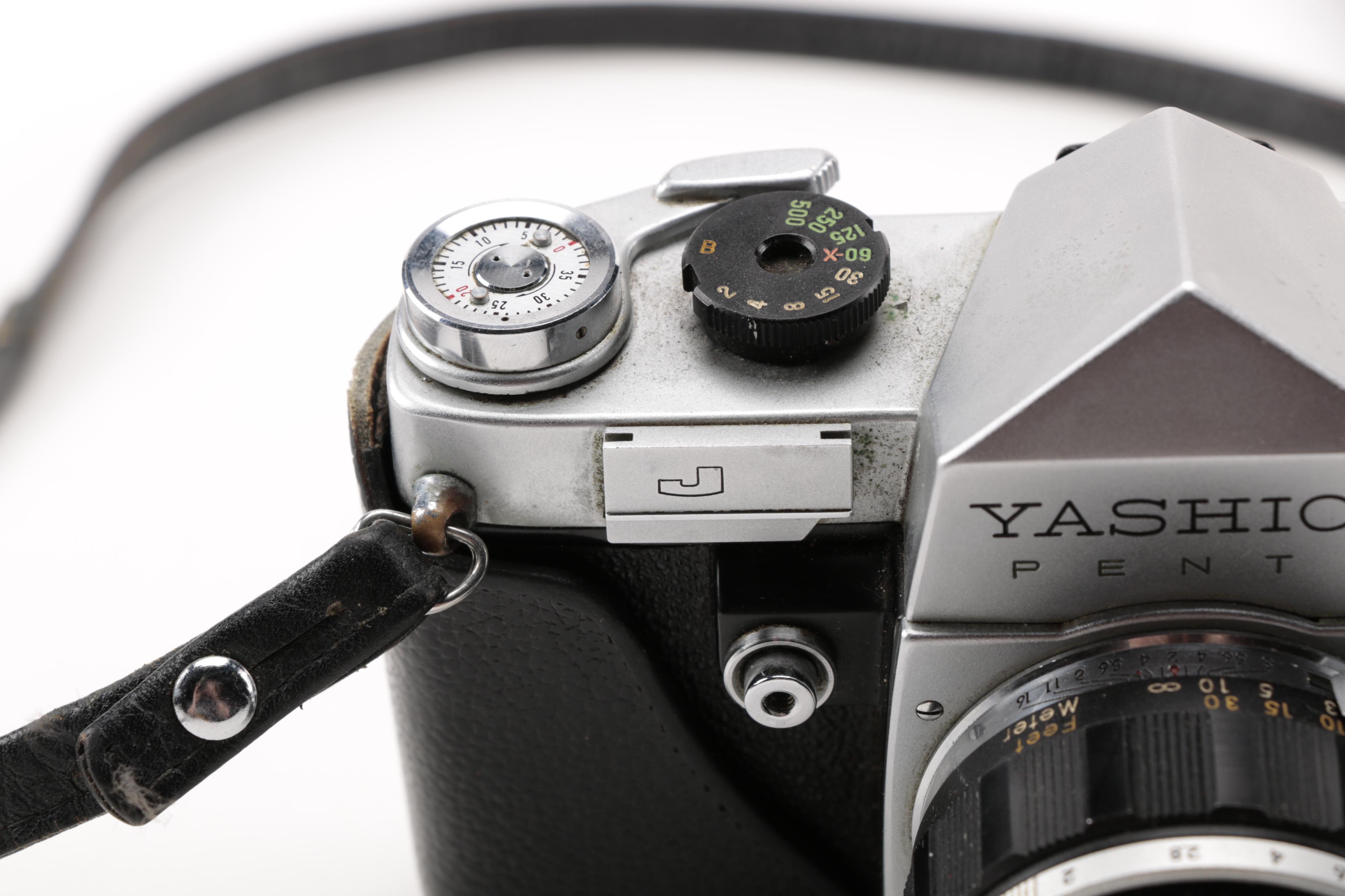 Vintage Yashica Penta J 35mm Camera, Lens, And Case