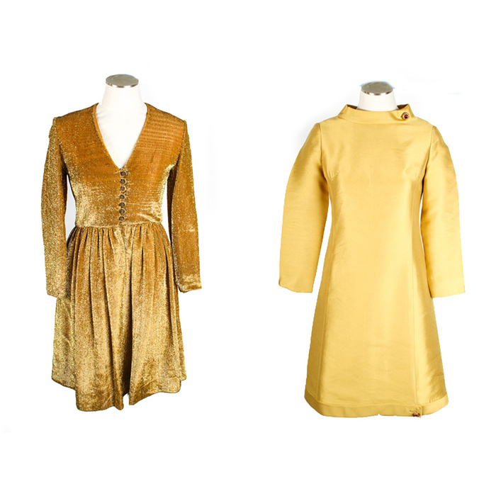 Pair of Vintage Gold Dresses