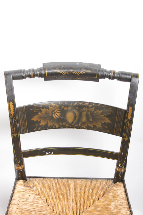 Hitchcock Painted Wooden Chairs with Cane Seats
